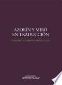 Azorín Y Miró En Traducción