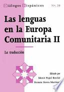 Las Lenguas En La Europa Comunitaria Ii