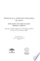 libro Tendencias En La Investigación Lexicográfica Del Español