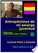 Antropónimos De Mi Amarga Juventud