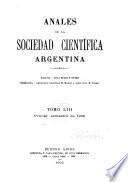 Anales De La Sociedad Cientâifica Argentina