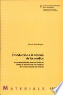 libro Introducción A La Historia De Los Medios