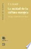 La Unidad De La Cultura Europea