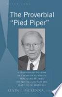 libro The Proverbial  Pied Piper