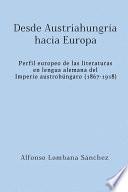 libro Desde Austriahungría Hacia Europa