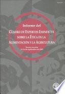 Informe Del Cuadro De Expertos Eminentes Sobre La ética En La Alimentación Y La Agricultura