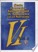 libro Vi Encuentro Internacional De Lingüística En El Noroeste