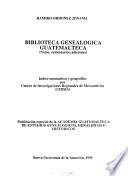 libro Biblioteca Genealógica Guatemalteca