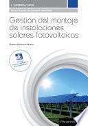 Gestión Del Montaje De Instalaciones Solares Fotovoltaicas