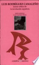 Juicio Crítico De La Revolución Española