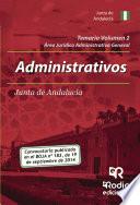 libro Temario Volumen 2. Administrativos De La Junta De Andalucía. Jurídico Administrativa General