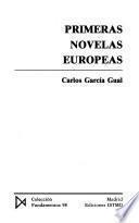 libro Primeras Novelas Europeas