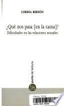 libro ¿qué Nos Pasa En La Cama?