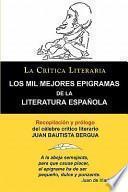 Los Mil Mejores Epigramas De La Literatura EspaÑola