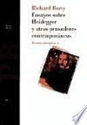 Ensayos Sobre Heidegger Y Otros Pensadores Contemporáneos