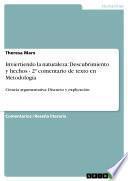 libro Inviertiendo La Naturaleza: Descubrimiento Y Hechos   2o Comentario De Texto En Metodología