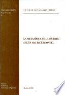 libro La Metafísica De La Muerte Según Maurice Blondel