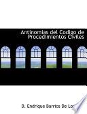 Antinomias Del Codigo De Procedimientos Civiles