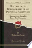 libro Historia De Los Gobernadores De Las Provincias Argentinas, Vol. 2