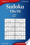 libro Sudoku 10x10   Difícil   Volumen 11   276 Puzzles