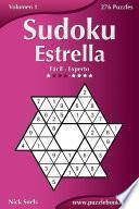 libro Sudoku Estrella   De Fácil A Experto   Volumen 1   276 Puzzles