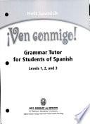 libro Grammar Tutor/std Ven Conmigo! 2003