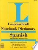 libro Notebook Dictionary Spanish