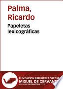 libro Papeletas Lexicográficas