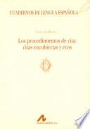 libro Los Procedimientos De Cita