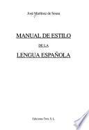 Manual De Estilo De La Lengua Española