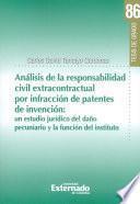 libro Análisis De La Responsabilidad Civil Extracontractual Por Infracción De Patentes De Invención: Un Estudio Jurídico Del Daño Pecuniario Y La Función Del Instituto