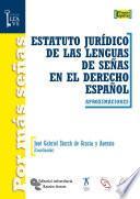 libro Estatuto Jurídico De Las Lenguas De Señas En El Derecho Español