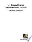 libro Ley De Adquisiciones, Arrendamientos Y Servicios Del Sector Publico