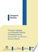 libro Thomas Hobbes Y La Filosofía Política Contemporánea. Carl Schmitt, Leo Strauss Y Norberto Bobbio