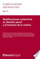 libro Modificaciones Sustantivas En Derecho Penal Y El Estatuto De La Víctima