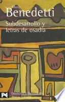 libro Subdesarrollo Y Letras De Osadía