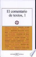 libro El Comentario De Textos