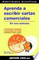 libro Aprenda A Escribir Cartas Comerciales En Una Semana