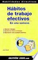 libro Hábitos De Trabajo Efectivos En Una Semana