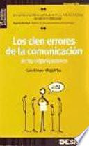 libro Los Cien Errores De La Comunicación De Las Organizaciones