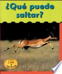 libro Qué Puede Saltar?