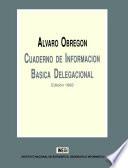 Álvaro Obregón. Cuaderno De Información Básica Delegacional 1992