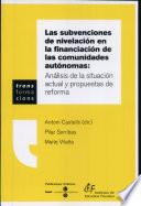 Las Subvenciones De Nivelación En La Financiación De Las Comunidades Autónomas