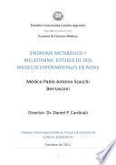 Síndrome Metabólico Y Melatonina: Estudio De Dos Modelos Experimentales En Ratas