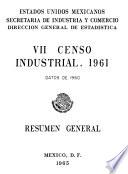 libro Vii Censo Industrial 1961. Datos De 1960. Resumen General