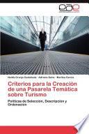 libro Criterios Para La Creación De Una Pasarela Temática Sobre Turismo