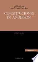 libro Constituciones De Anderson