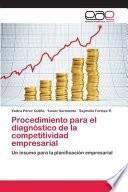 libro Procedimiento Para El Diagnóstico De La Competitividad Empresarial