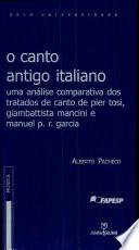 libro Canto Antigo Italiano, O - Uma