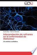 libro Interpretación De Refranes En La Enfermedad De Alzheimer